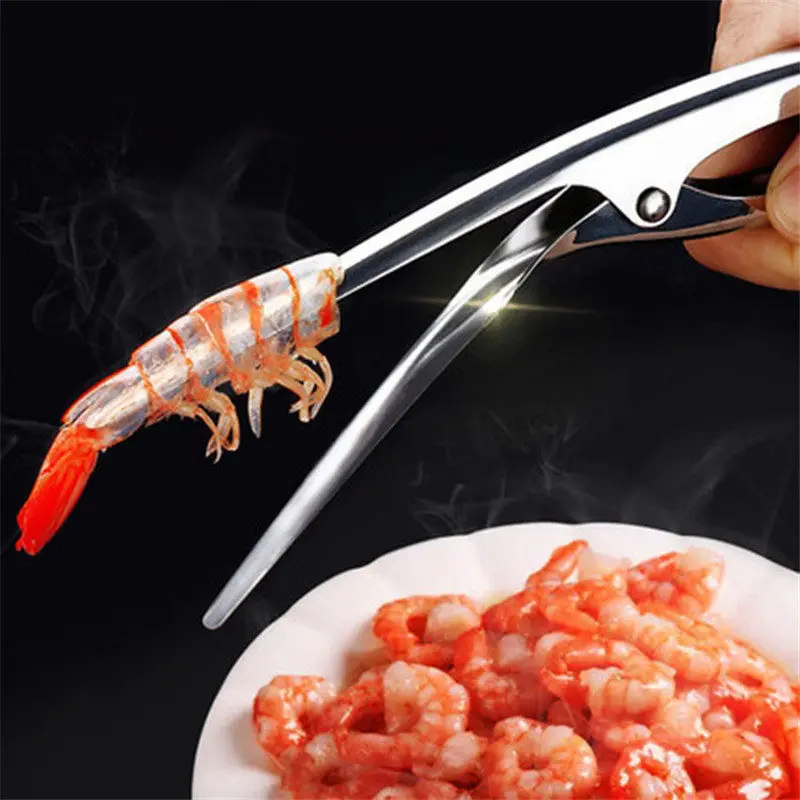 

Stainless Steel Shrimp Peeler Prawn Shrimp Deveiner Fishing Knife Lobster Shell Remover Peel Device Kitchen Seafood Tools U3