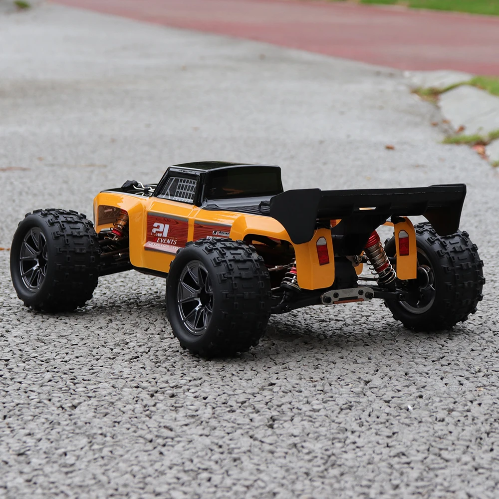 1/12 modelli di veicoli fuoristrada ad alta velocità con ammortizzatore in metallo Chassic in lega LED RC Monster Truck 4x4 macchinine per adulti