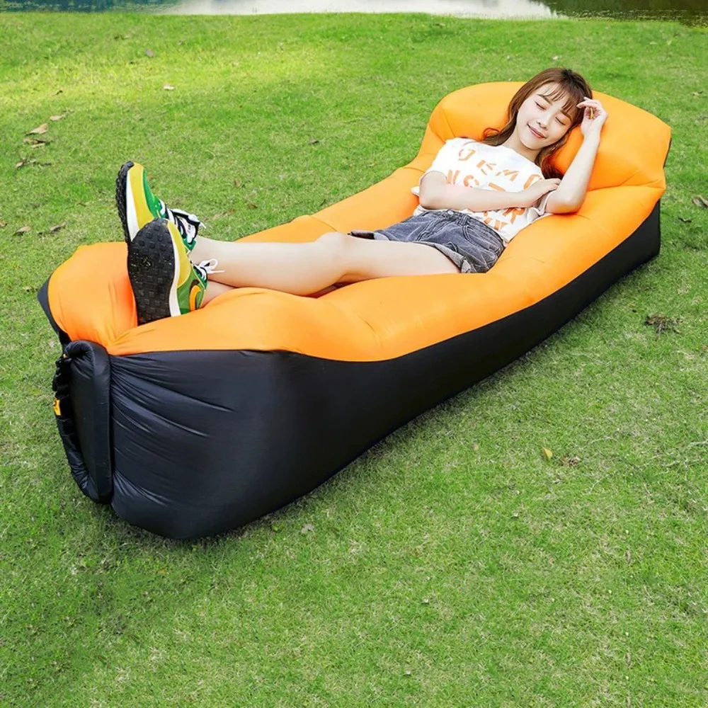 Picnic Waterproof Recliner Outdoor Essential Seaside Beach Inflatable Lazy Bed Hiking Portable Foldable Thicken Sausage Sofa