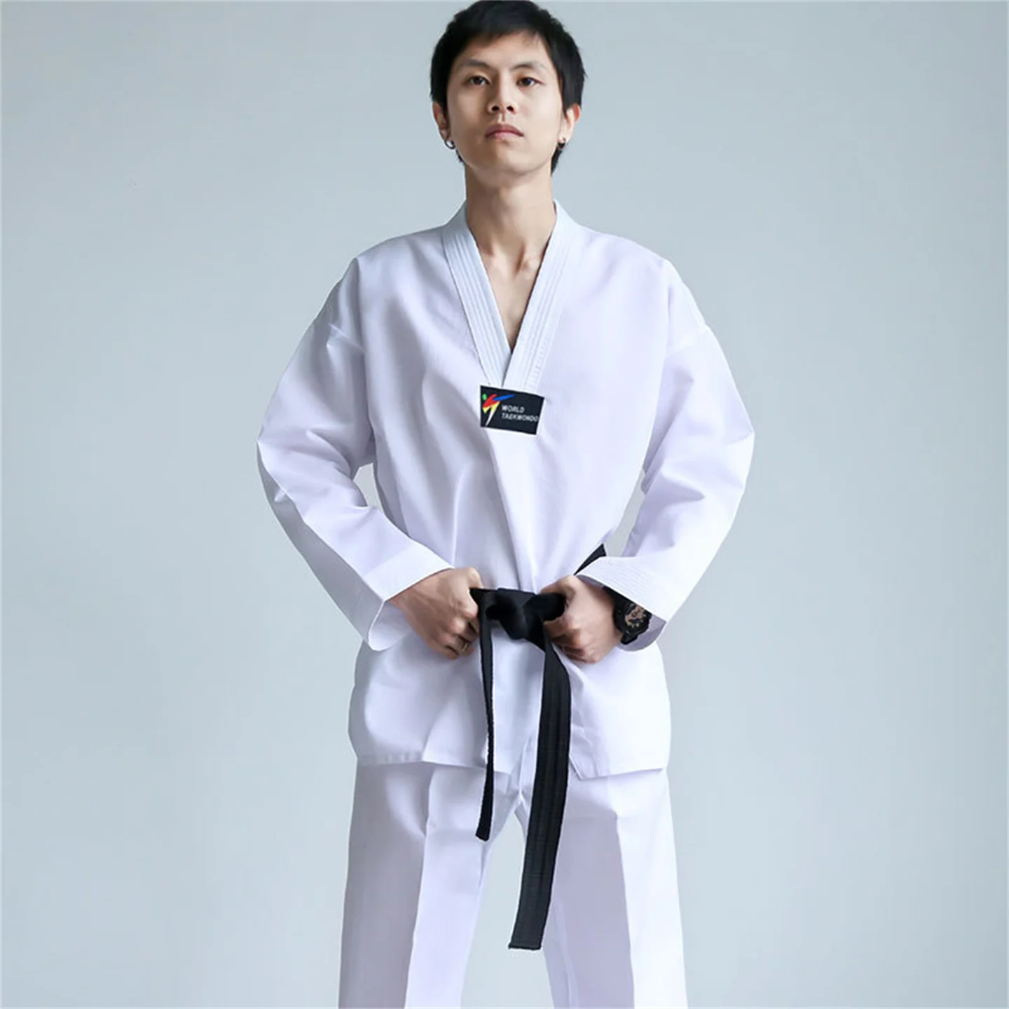 Taekwondo Uniform Adult And Kids Taekwondo Dobok For Men Women Long Sleeve TKD Shirt & Pants Gymnasium Training Suit