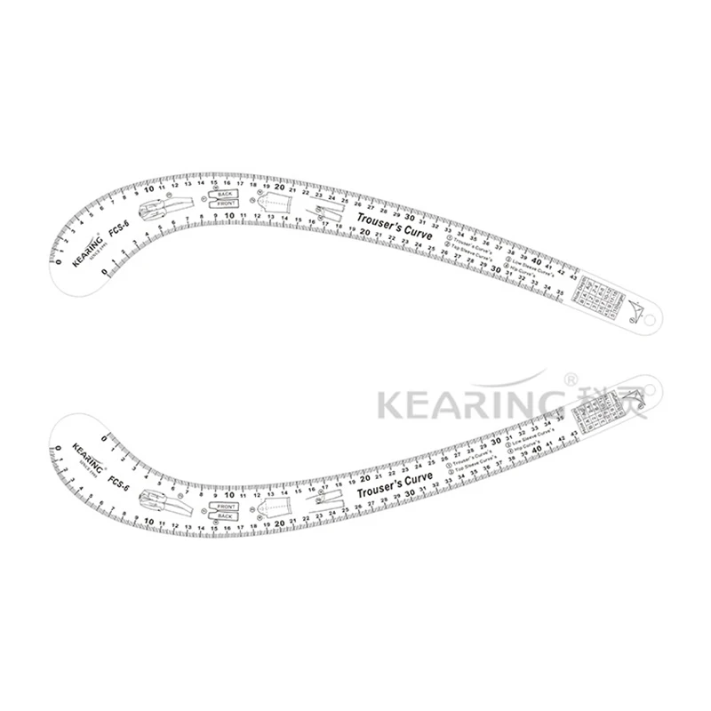 Kearing-French Curve Set with Fashion Template Clothing Design Hip Curve Neckhole Armhole Curve for Tailor Sewing 8 Pcs