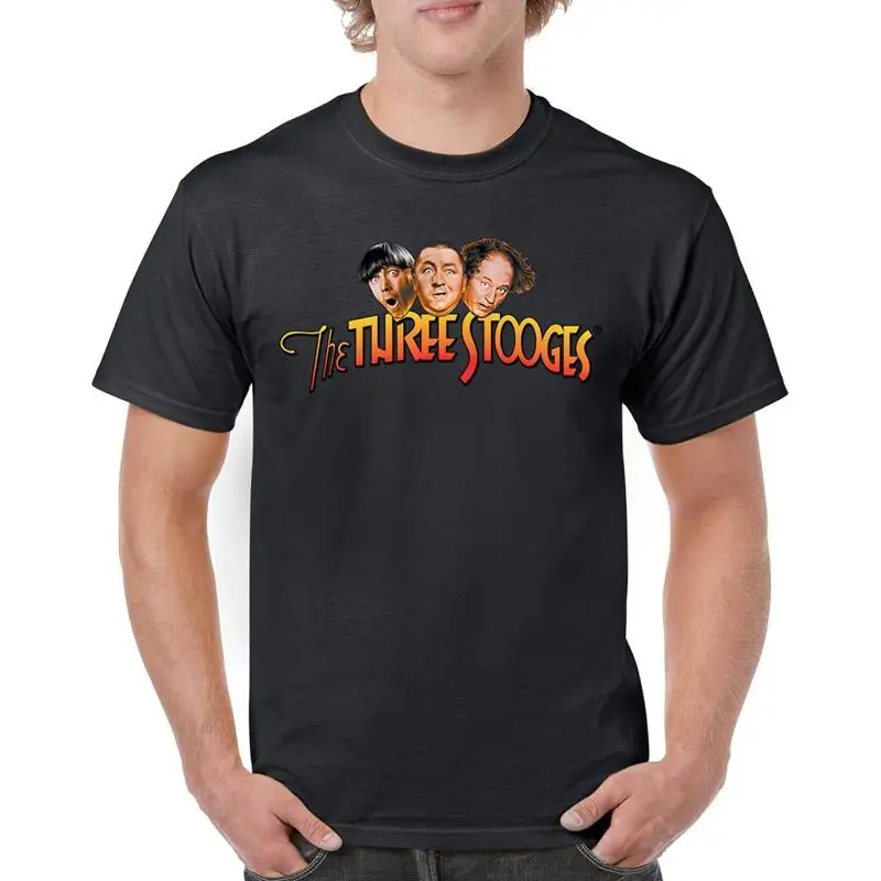 The Three Stooges T-shirt Funny 3 Wise Guys Curly Moe Larry Shemp Men's Tee