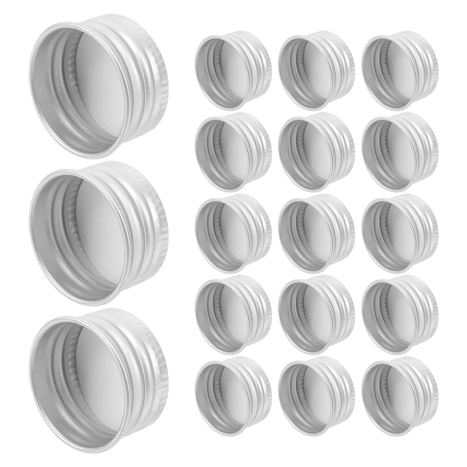 

50Pcs Threaded Aluminum Leakproof Caps Screw Top Airtight Bottle Sealing Lids Replacement Glass Tops Liquid Container Screw Tops
