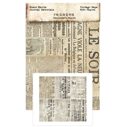 6pcs Vintage industrial old newspaper series stickers DIY scrapbooking album diary decoration collage base material stickers