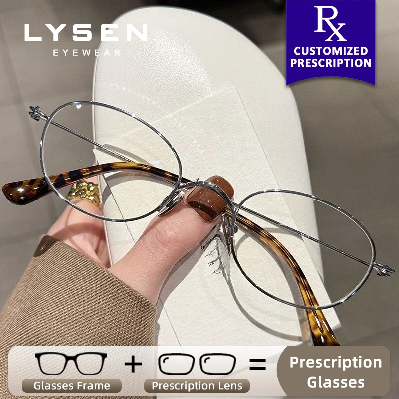 

LYSEN Trendy Oval Women Photochromic Glasses Anti Blue Light Myopia Optical Glasses Anti Reflection Progressive Reading Eyewear
