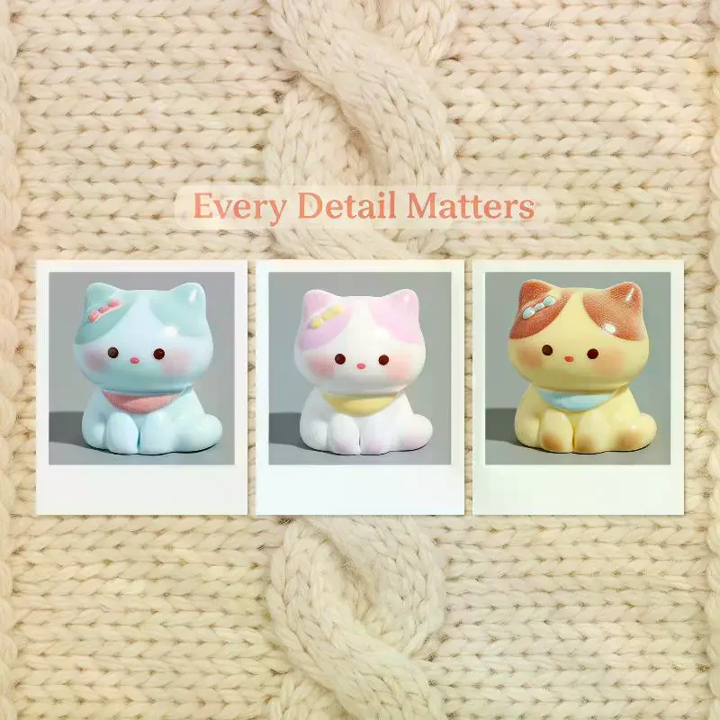 6Pcs Mini Cat Figurines Tiny Resin Crafts Ornaments for Fairy Garden Micro Landscape DIY Desk Decor Gifts