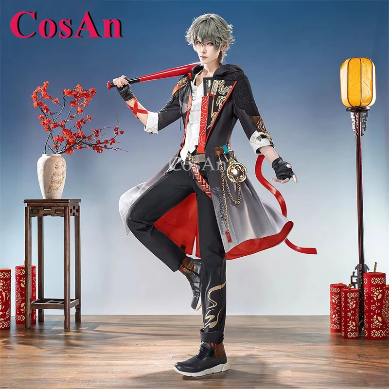 

CosAn Game Honkai: Star Rail Trailblazer Caelus Cosplay Costumes Spring Festival Skin Handsome Uniforms Party Role Play Clothing