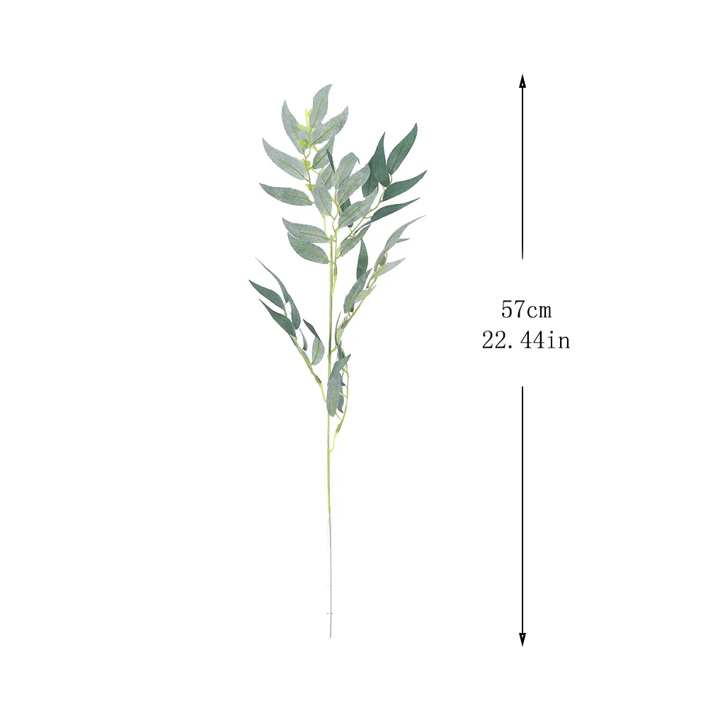 1/5 قطعة نباتات خضراء اصطناعية وهمية أوراق الصفصاف تشكيلة زهور اكسسوارات الزفاف المنزل عيد الميلاد الديكور الزهور وهمية
