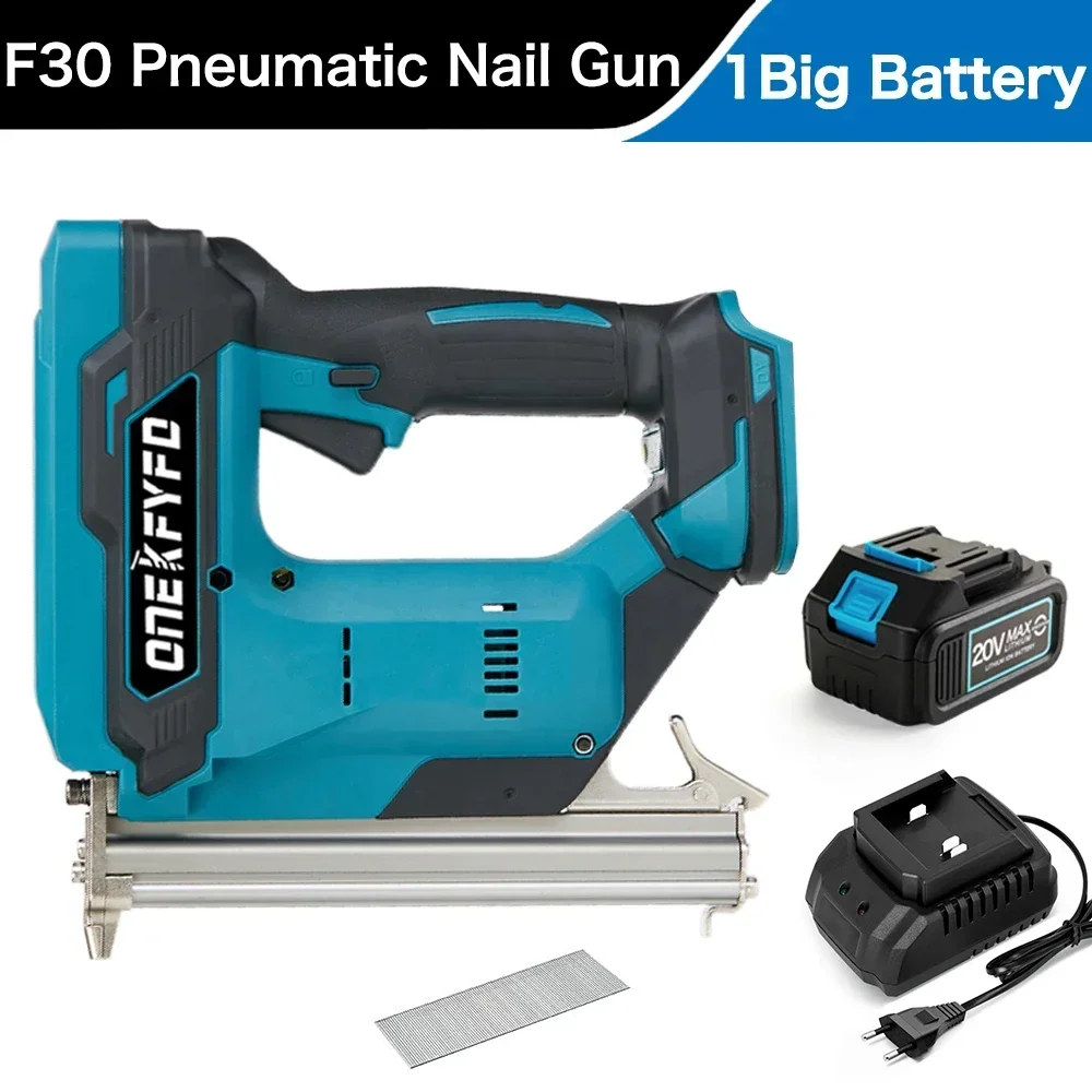 F30/422j/1022j Borstelloze Elektrische Nail Gun Frame Spijker Tacker Meubelen Nietpistool Houtbewerking Tool Voor Makita 18V Batterij