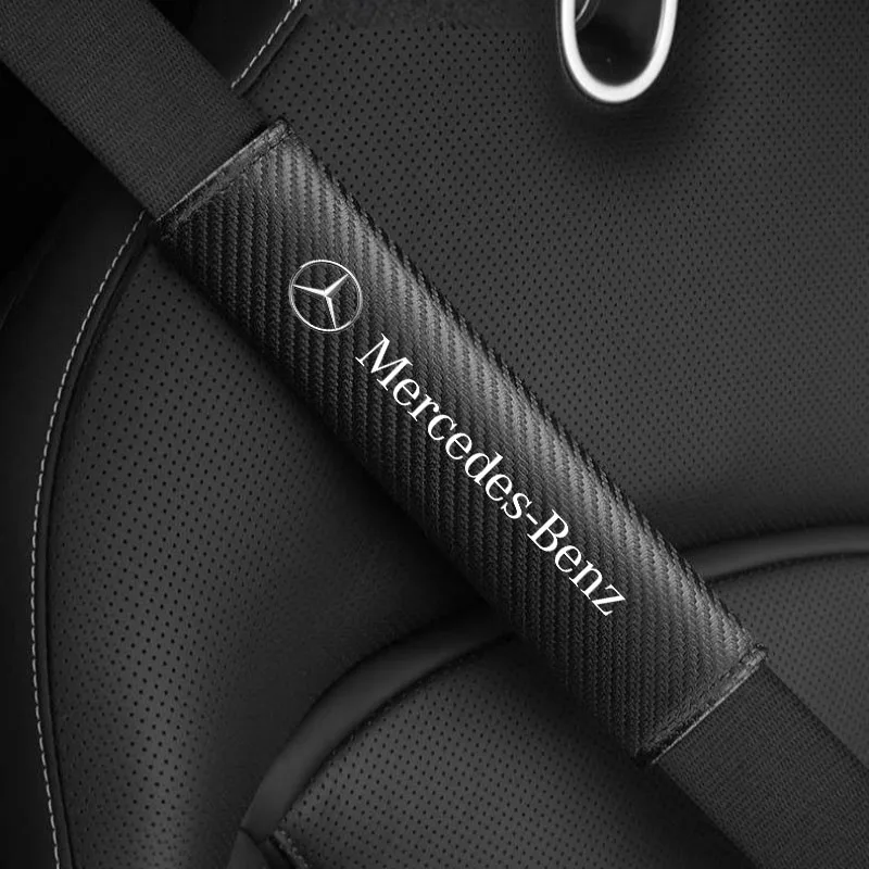 

2Pcs Carbon Fiber Seat Belt Shoulder Cover Protection Pads For Mercedes Benz W203 W204 W205 W176 W166 W212 213 CLS GLK ML A B C