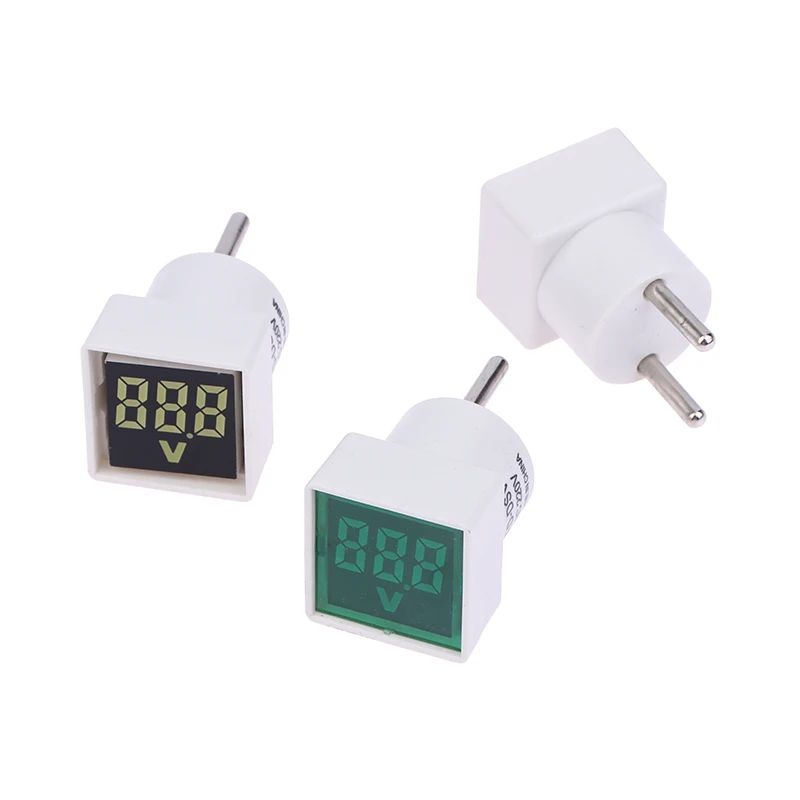 1PCS Square Digital Voltages Indicates AC220V/230V Home Circuit Tester Simple Installs Universal Home AC Voltage Meter
