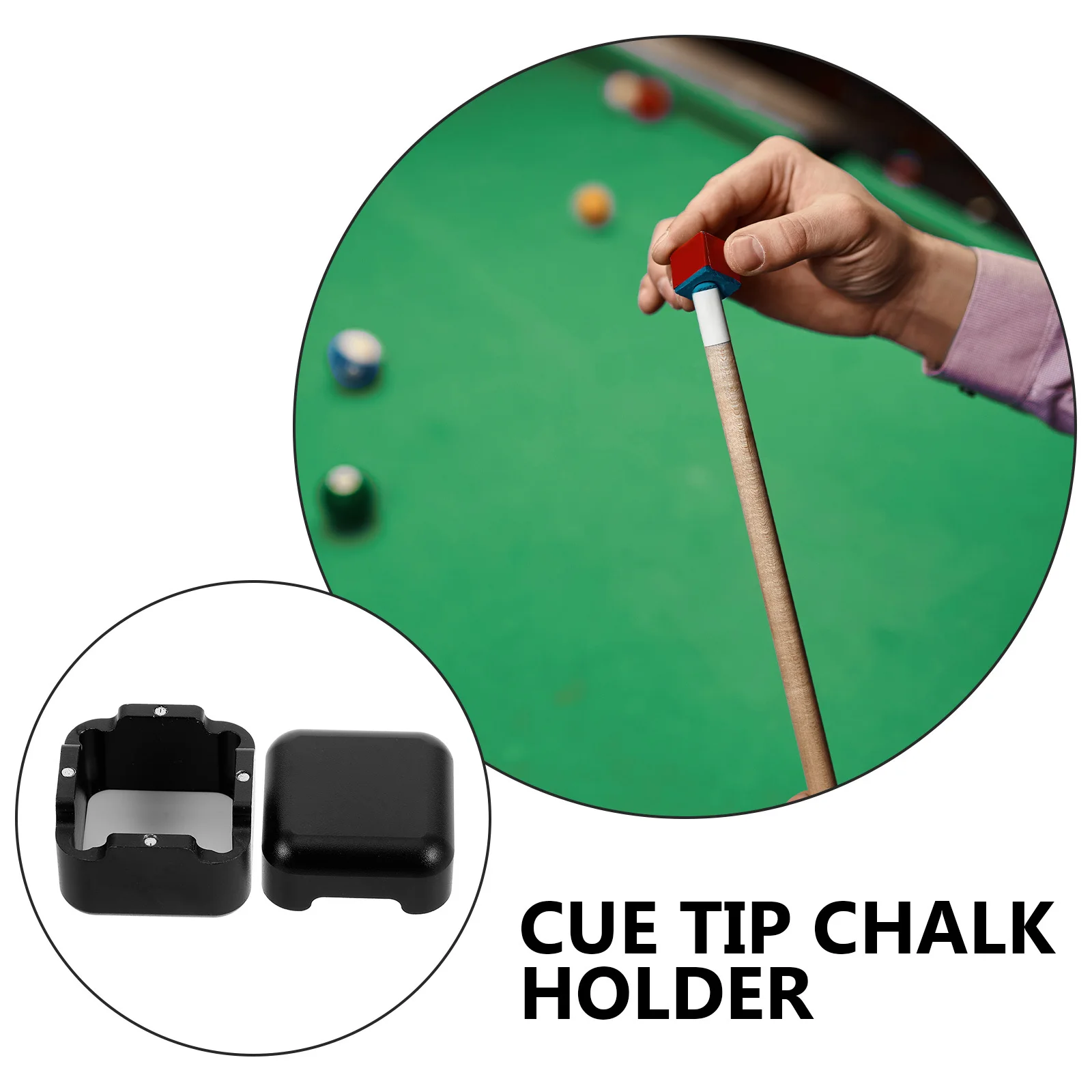 

Aluminum Cue Chalk Holder Nonmagnetic Base Portable Chalk Carrier Case Snooker Cue Accessory Billiard Accessory