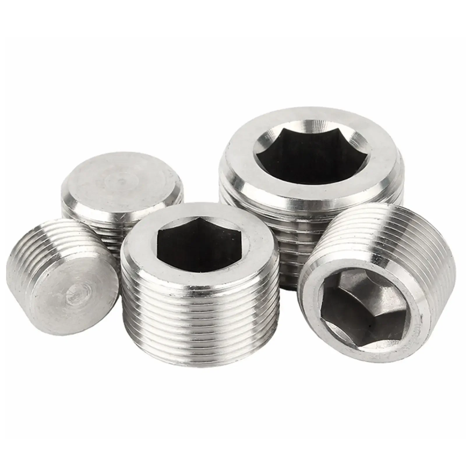 Sizes Metric Thread Male 304 Stainless Steel Countersunk End Plug Internal Hex Head Socket