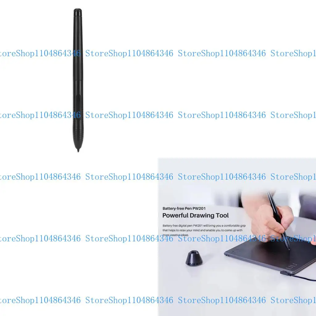 

5asd Sensitive Tablets Pen for PW201 Sketching Body Comfortable NonSlip Grips