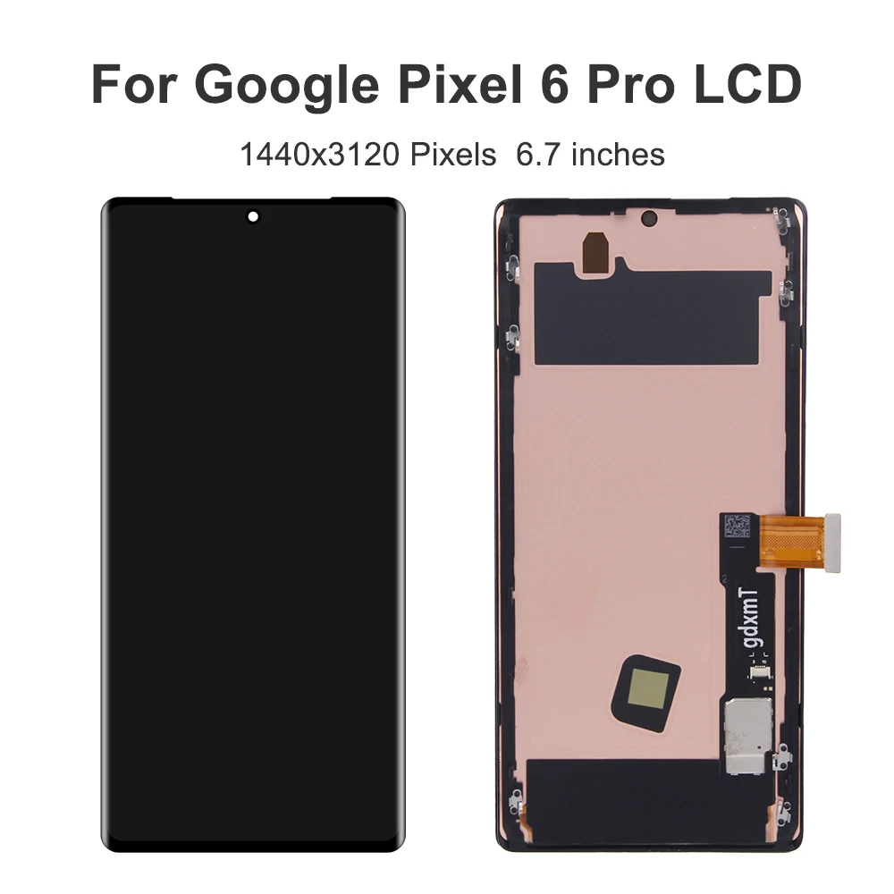 6.7 \'\'Para Google Pixel 6 Pro Para AMOLED Google Pixel 6 Pro GLUOG G8VOU Display LCD Touch Screen Digitador Assembléia Substituição