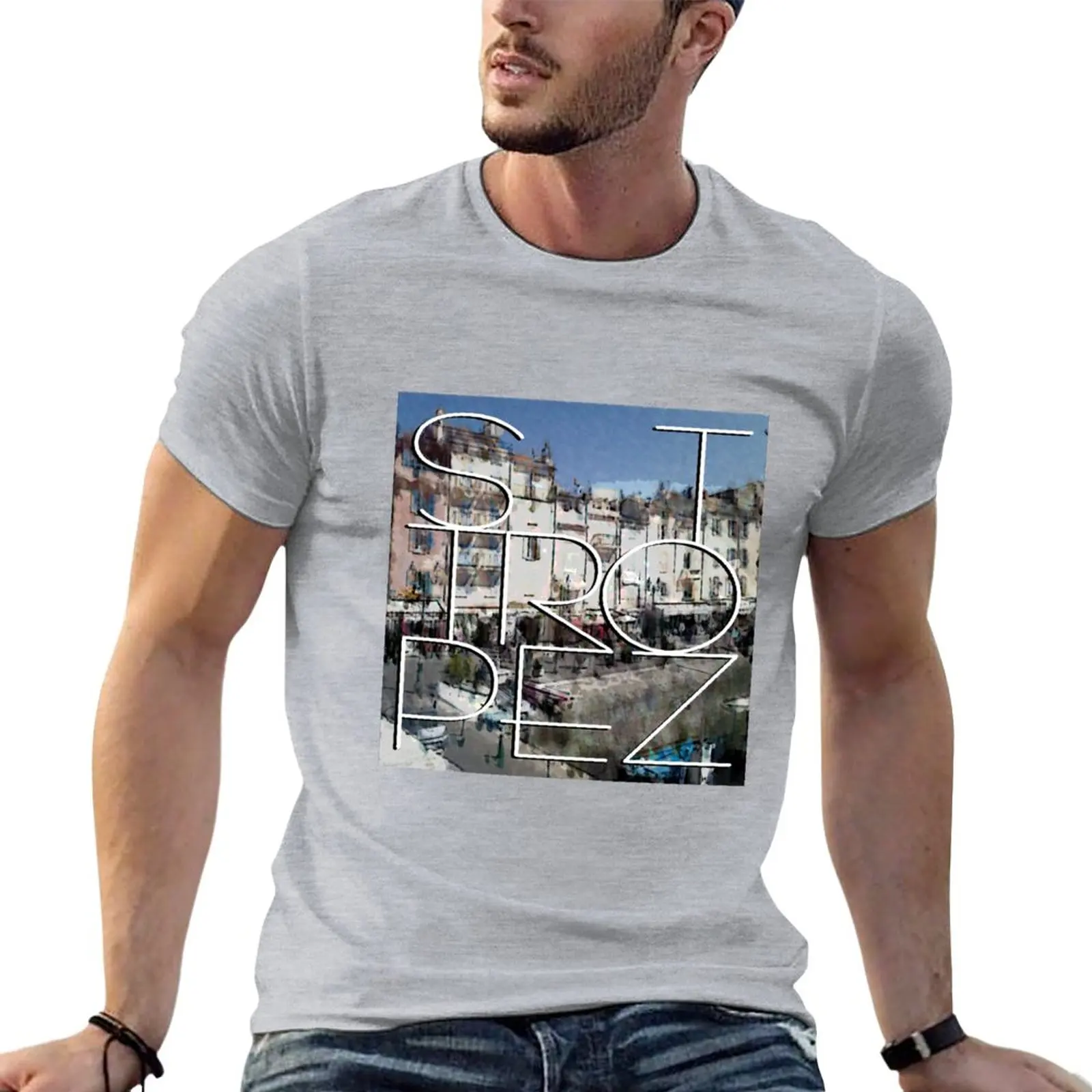 

New St. Tropez, background boulevard, le Provence T-Shirt oversized t shirt funny t shirt funny t shirts mens graphic t-shirts