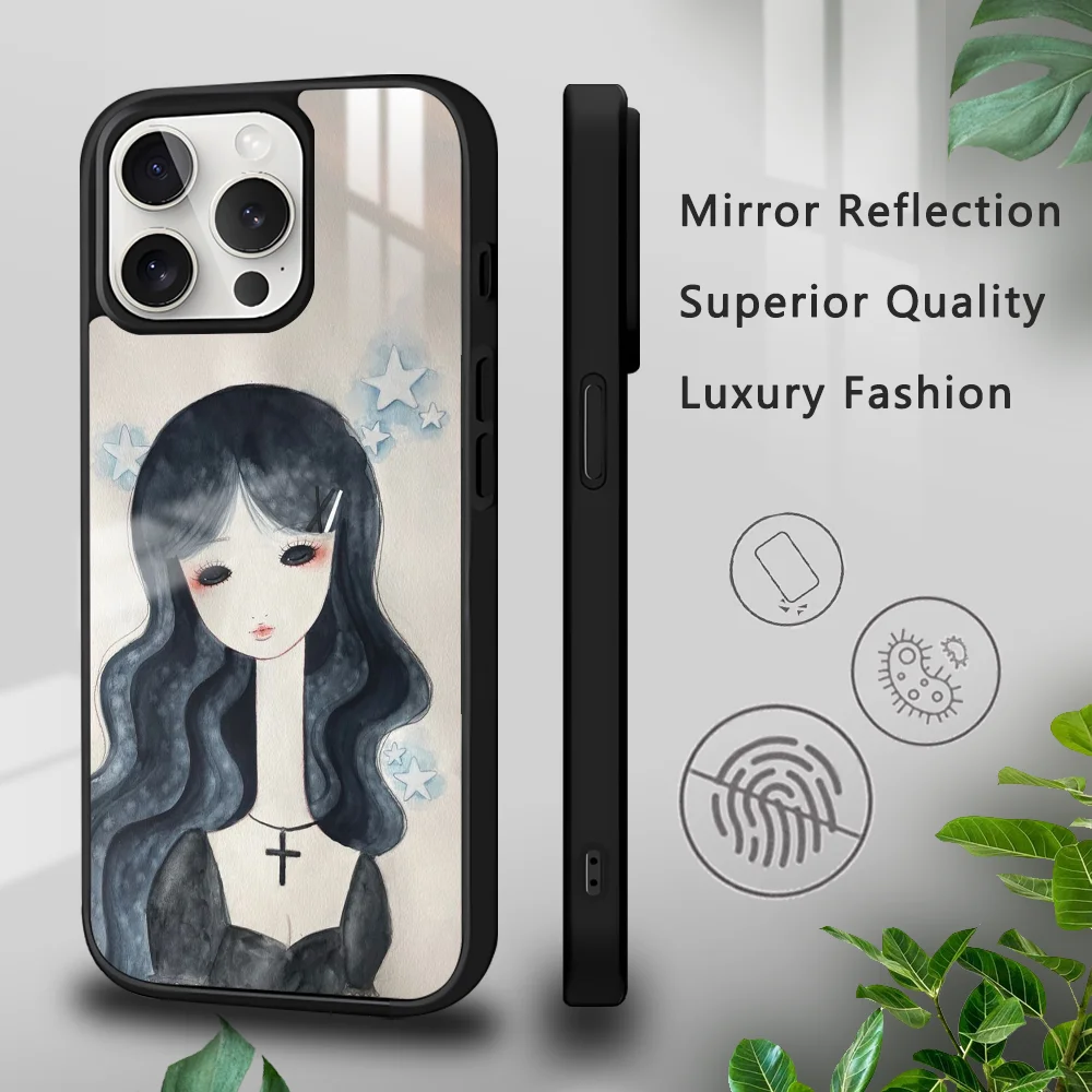 Pretty Aya T-Takano Anime Phone Case For iPhone 16 15 14 13 12 11 Pro Xs Max Mini Plus Celulares Hard Funda