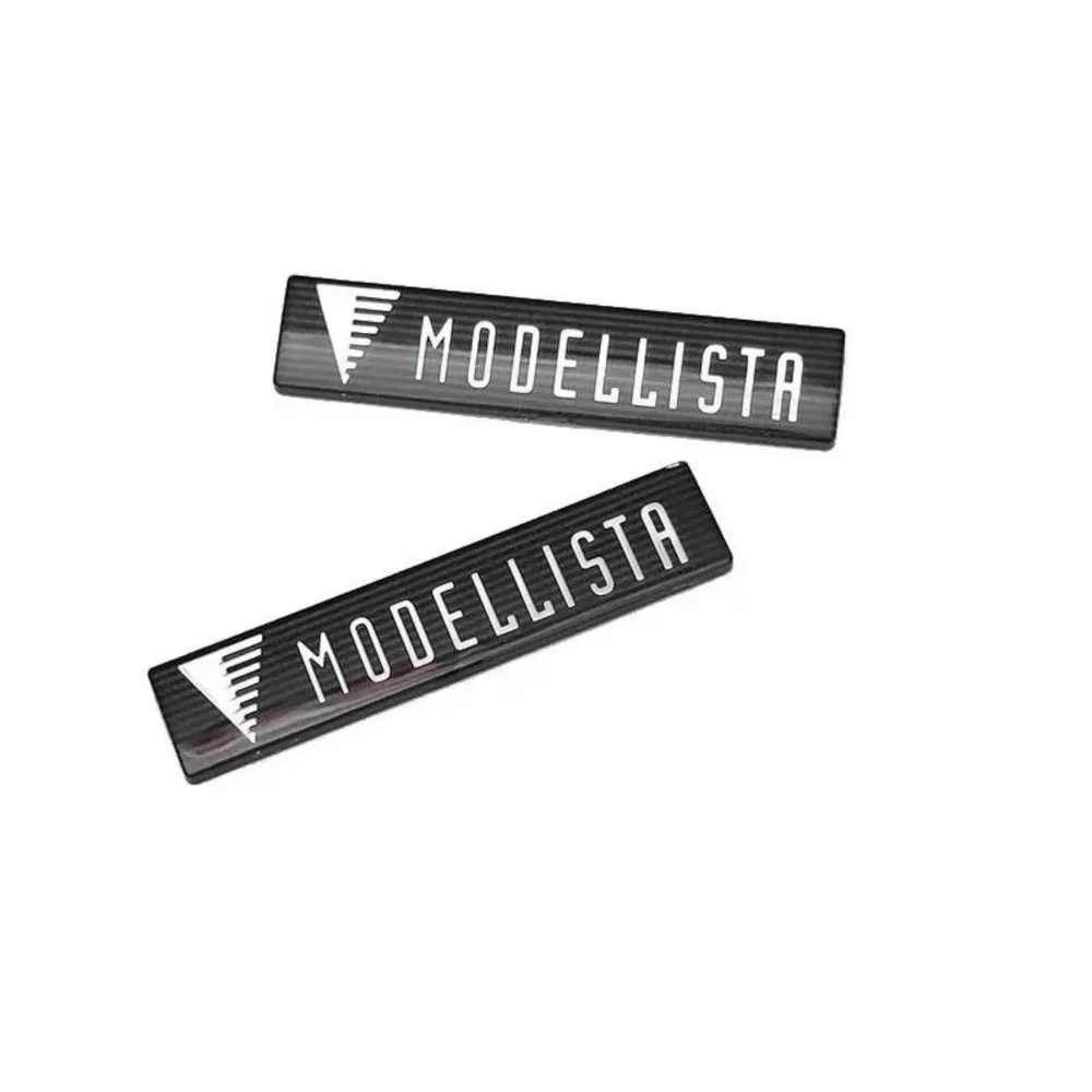 

1pcs 3D MODELLISTA Car Front Lip Small Label Grill Fender Side Rear Trunk Badge Emblem Sticker Decals styling Auto Accessories