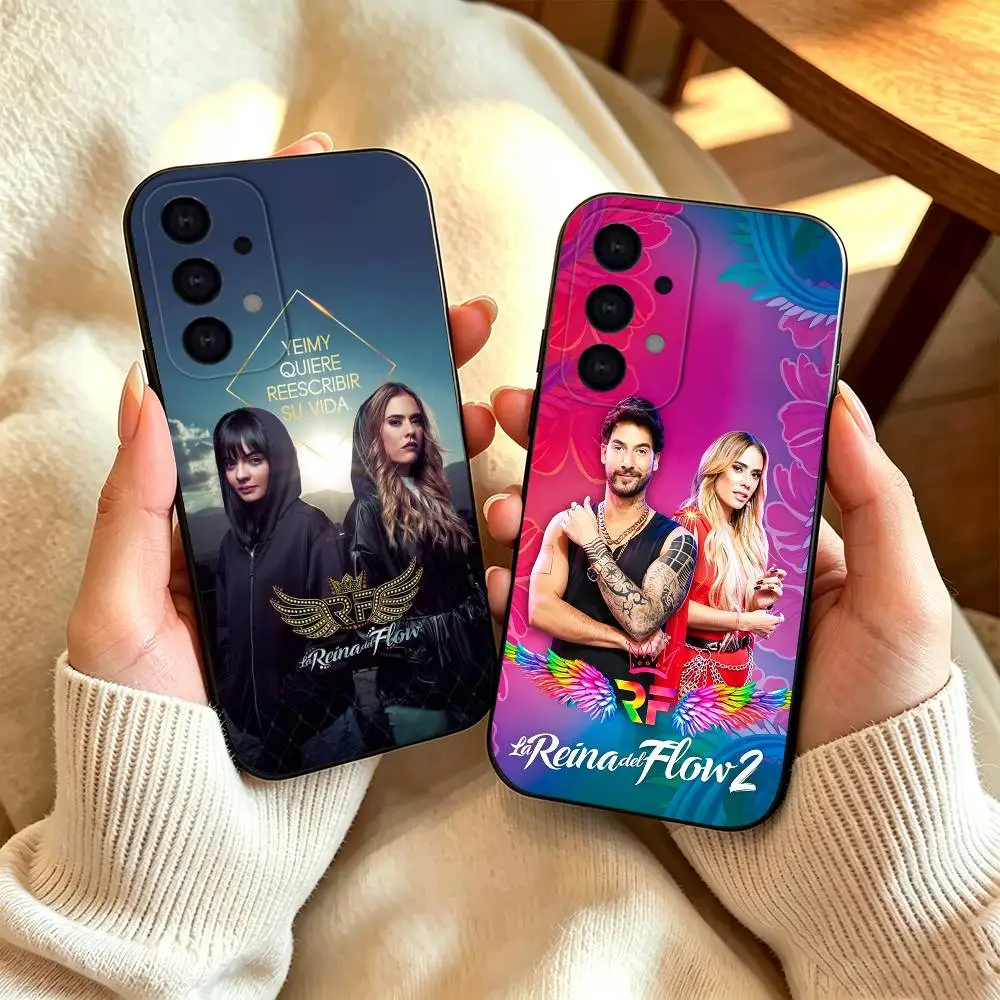 Queen of Flow La Reina Del Phone Case Black Silicone Soft For Samsung S26,S25,S24,S23,S22,S21,S30,Ultra,Plus,Fe,Lite