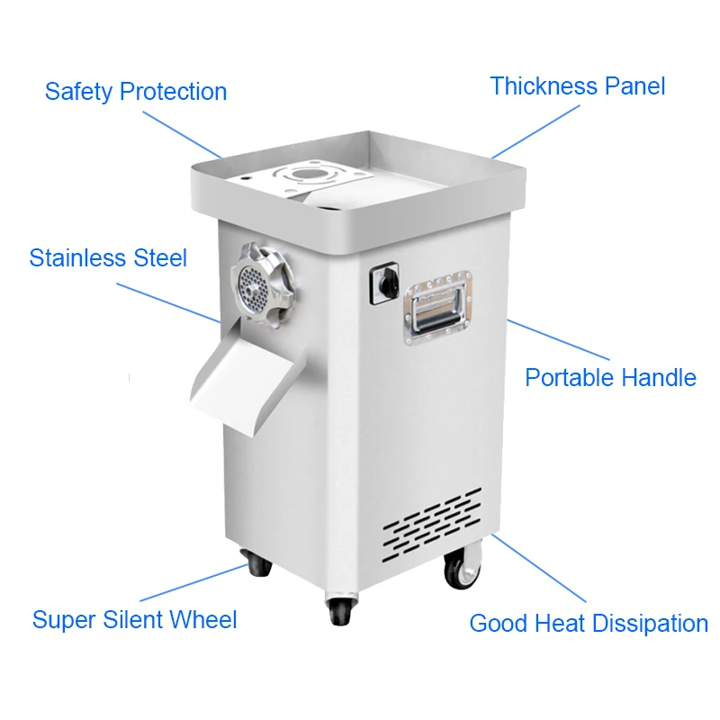 Picador de carne elétrico profissional de venda quente em aço inoxidável