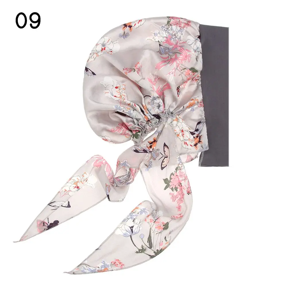 

Fashion Pre-Tied Elastic Printed Chemo Pirate Cap Hair Loss Hat Cancer Head Scarf Muslim Turban