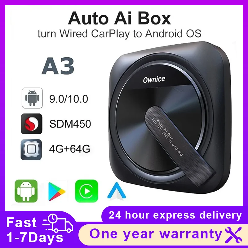 Ownice A3 мультимедийный видео смарт беспроводной Aibox Android Авто Carplay адаптер для Iphone Pioneer MAHINDRA Alturas G4 Marazzo