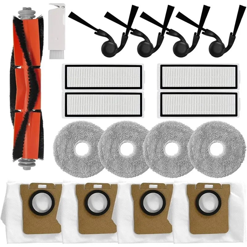 

Комплект запасных частей M02K для робота-пылесоса Xiaomi 5/5 Pro: основная щетка, боковые щетки, HEPA-фильтры, салфетки для влажной уборки, мешки для сбора пыли