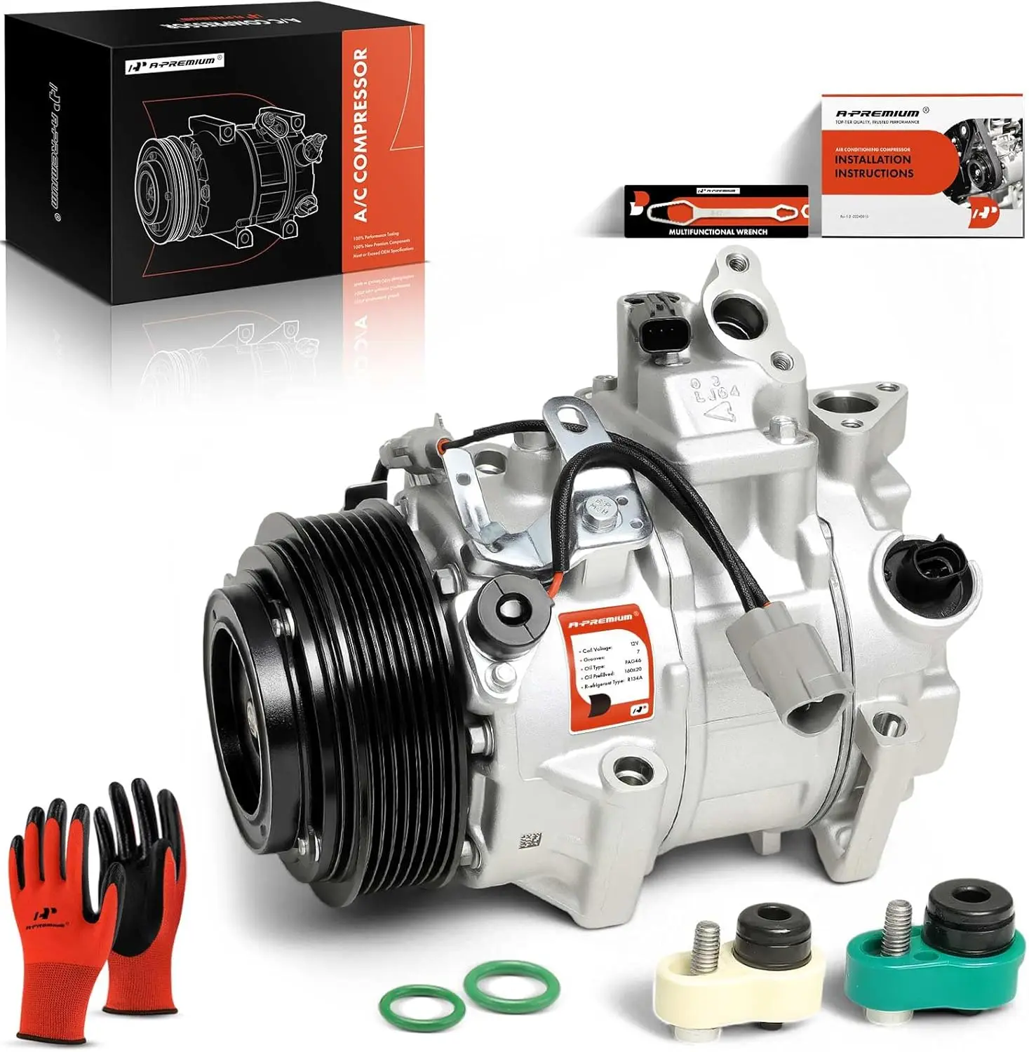 

Компрессор кондиционера с муфтой, совместимый с Toyota Camry 2012-2017, Highlander 2011-2013, Sienna 2011-2016,
