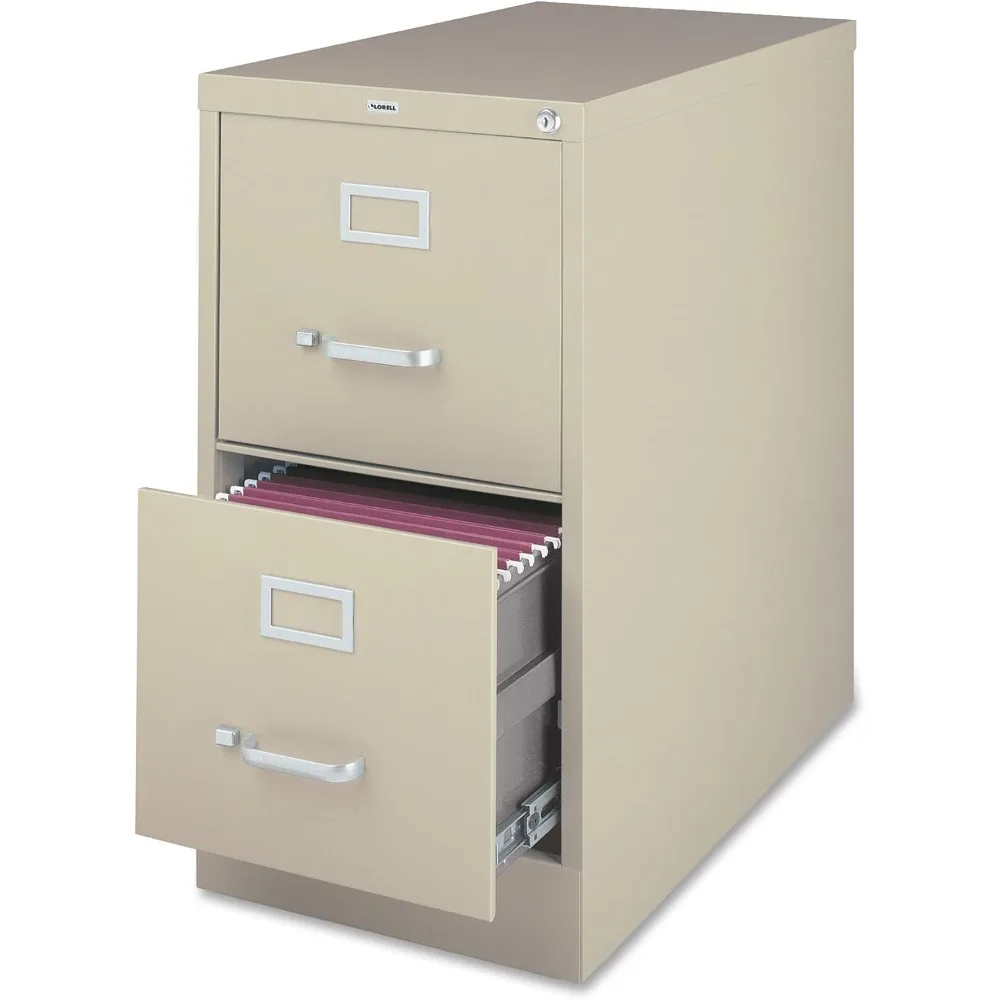 2-Drawer Vertical File with Lock, 15 by 26-1/2 by 28-3/8-Inch, Putty