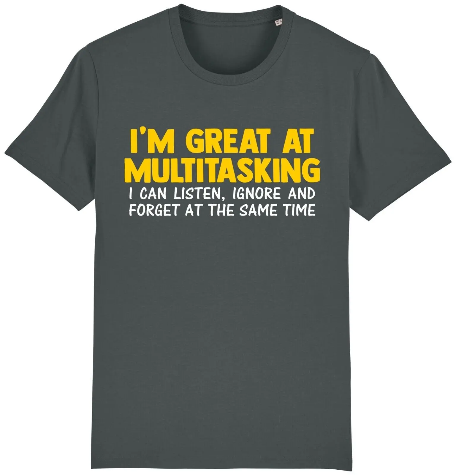 Men's T-shirt Fashionable Trend Comfortable and Casual Multitasking Listen Ignore Forget T-shirt Funny Husband Dad Father's Gift