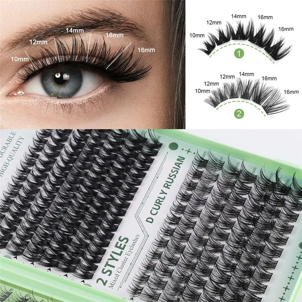 

551Pcs Lash Clusters Kit 5-16mm Mixed Self Application at Home Individual Lashes Kit DIY Eyelash Extension