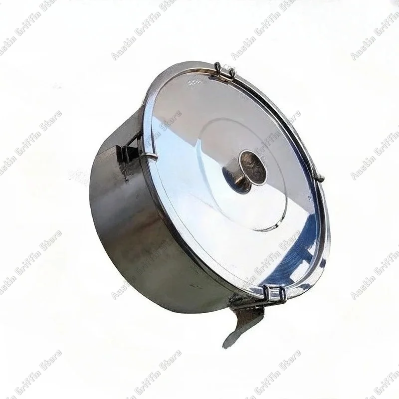 Customized 316/304 Sanitary Food Stainless Steel Kitchen Funnel Sealed Lid Hopper