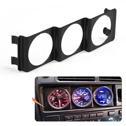 Universal 52mm 3 Hole Single DIN Radio Slot Face Pod Triple Gauge Meter Panel Iron Mount