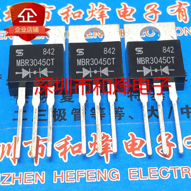 5PCS-10PCS MBR3045CT 30A 45V TO-220  New And Original On Stock