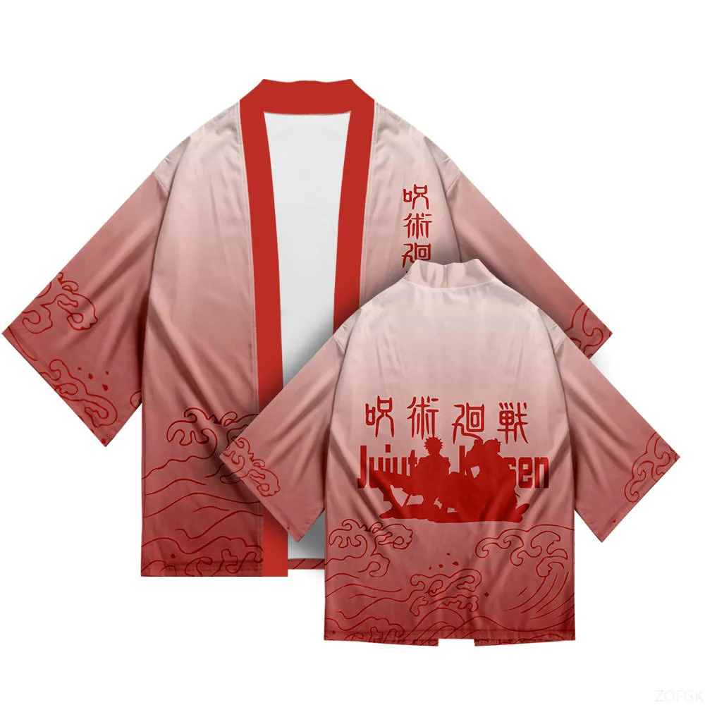 Anime Riman Mantra Returns To The Battle of Five Comprehensions Cos Feather Woven Kimono Cloak Taoist Robe 3D Printed Cardigan