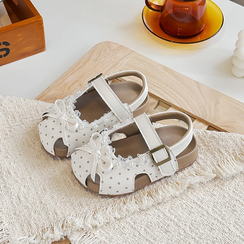 

JGSHOWKITO Girls Princess Casual Shoe Hollowed-out Soft Kids Beach Shoes Korean Style Versatile 2026 Summer New Children Sandals