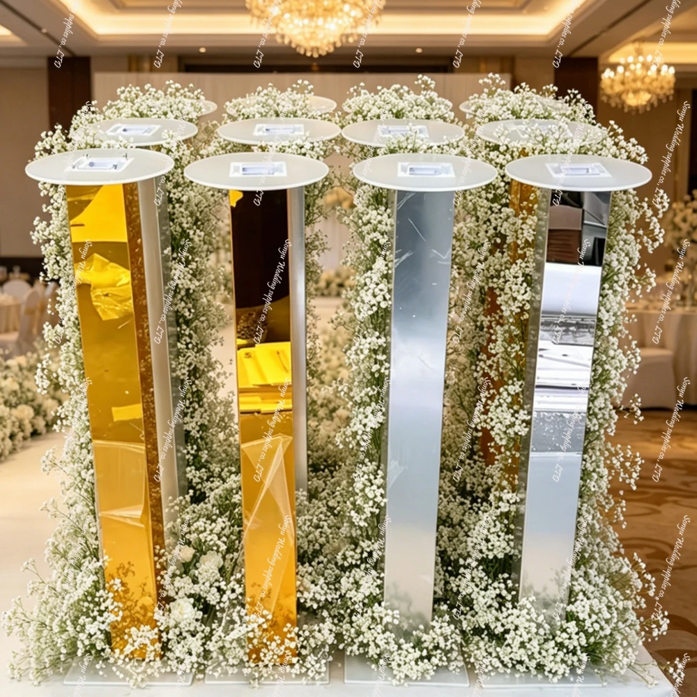 

10 шт. 60-120 см f30 Металлические прямоугольные подставки для цветов, вазы для свадебного декора, реквизит для оформления свадебных дорожек и столов