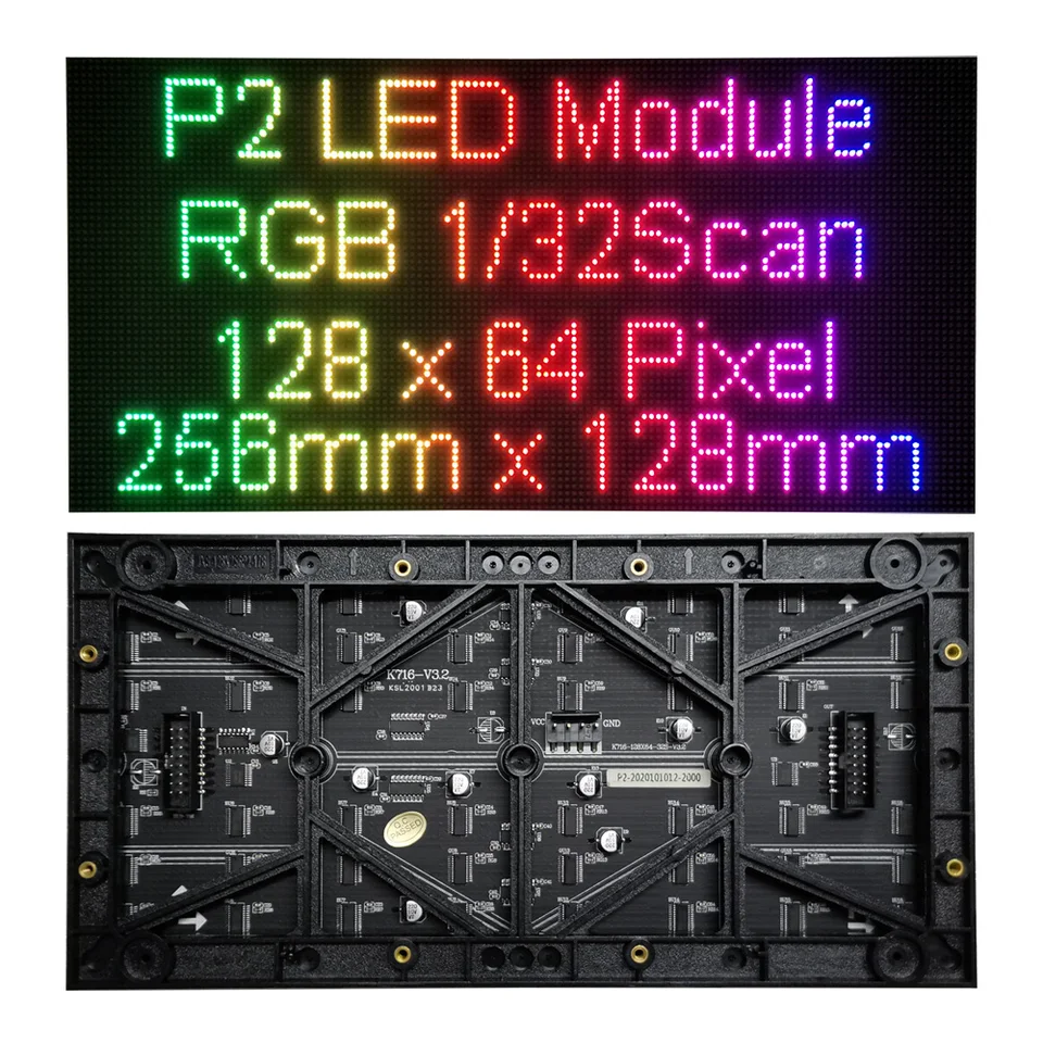 P2 Full Color LED Display Module 64x64,P2 128x128mm RGB LED Panels