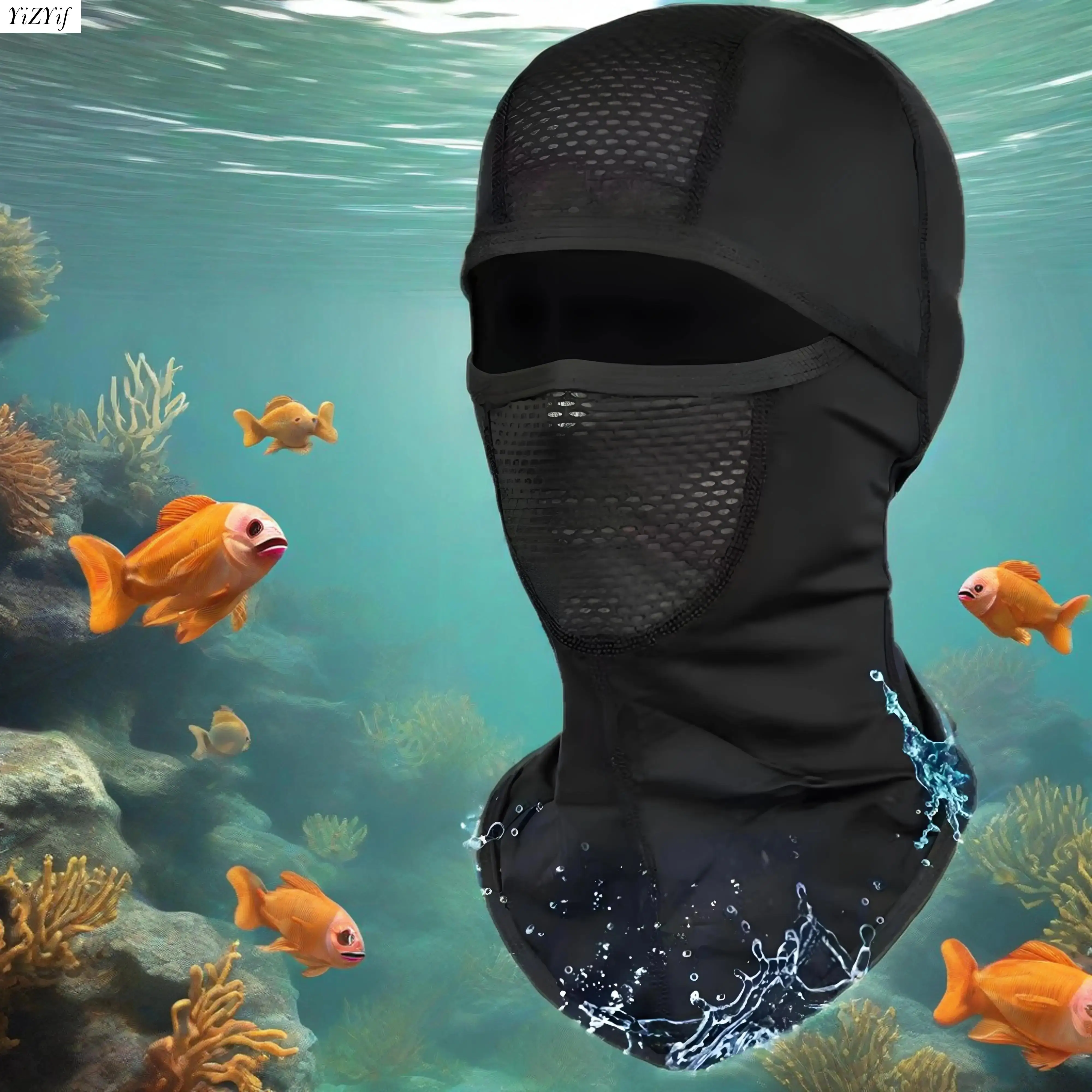

Fishing Sun Cap Swimming Cap Head Cover Breathable Ice Silk Motorcycle Riding Full Face Mask Windproof HighElastic Balaclava Hat