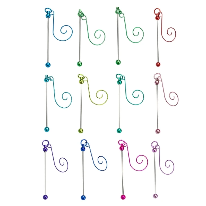 

Набор из 5 металлических вешалок с бисером для энтузиастов Рождества и любителей рукоделия, принадлежности для украшений ручной