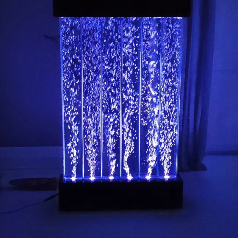 custom.20*35 Inch  Indoor Wall-mounted Acrylic Bubble Wall Home Decoration Fountain Color-changing RGB Bubble Wall