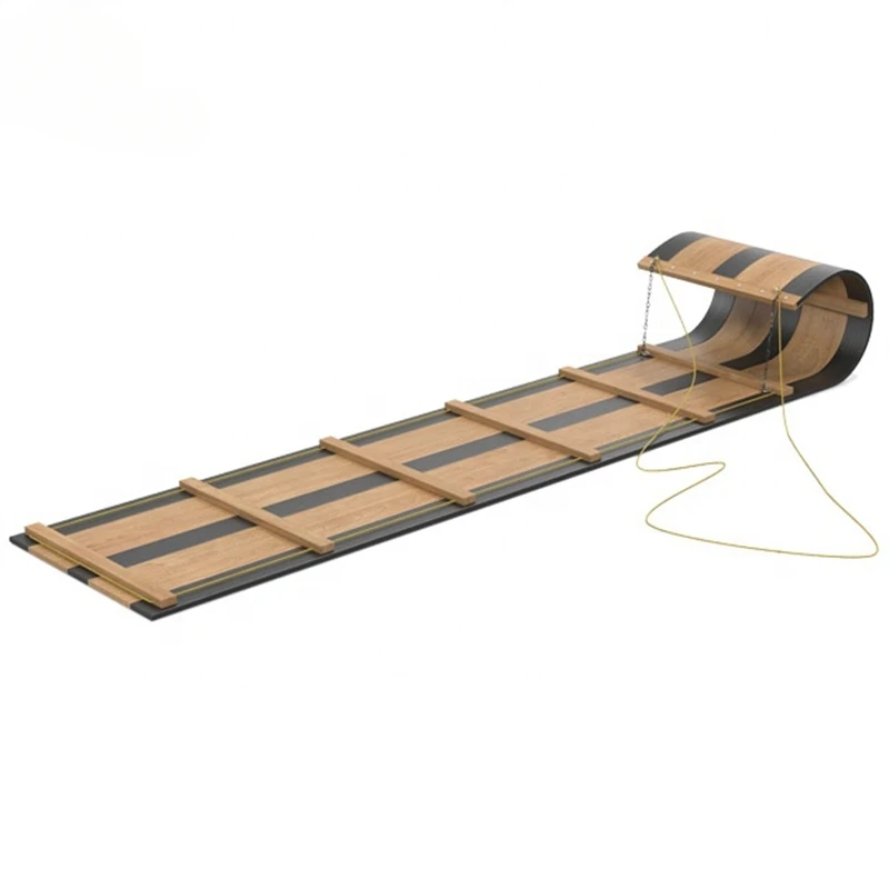 Прямая продажа с фабрики, оптовая продажа, снежные санки для взрослых и детей, 6 футов, деревянные санки для табагана, черное дерево