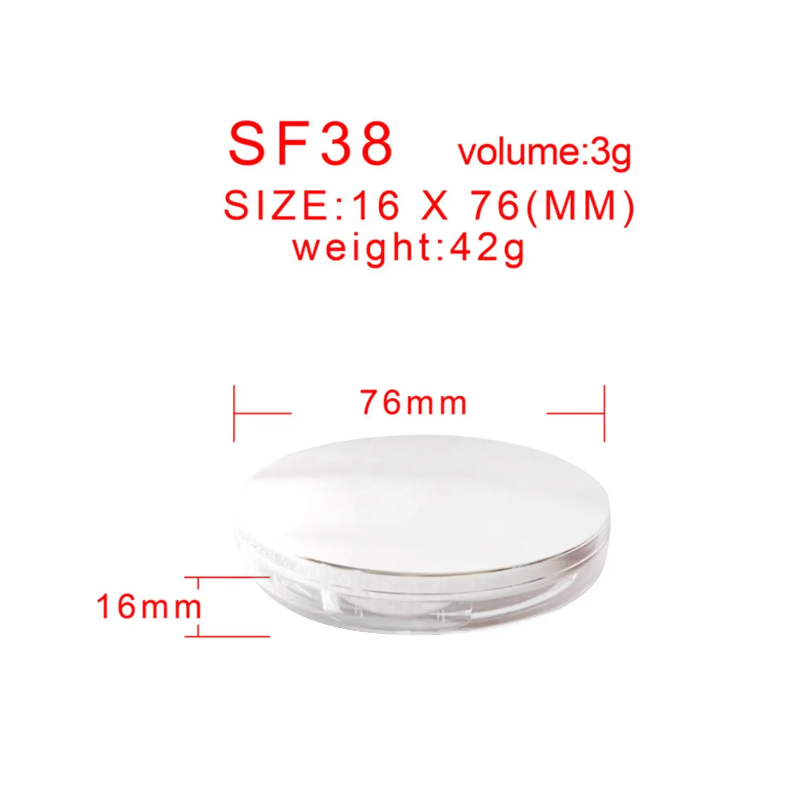 2x contenitore per polvere sfusa con setaccio a rete a specchio 5G accessorio Anti perdite per scopi di viaggio comoda scatola di polvere vuota