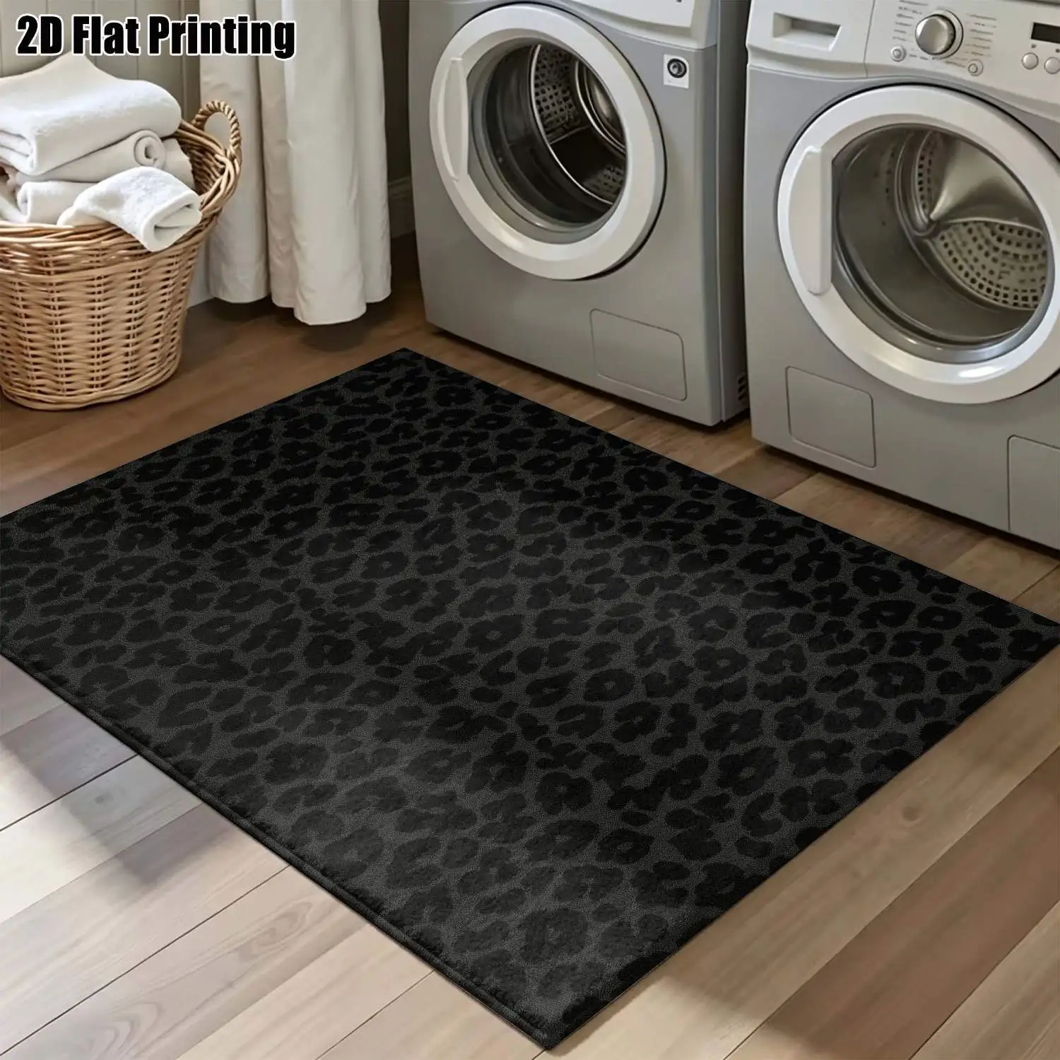1Pc 2D Printed Leopard Print Carpet: Nordic/Instagram/Modern Minimalist/European Style, Home Decor, Multi-Size, Machine Washable, Suitable for Entrance, Dining Room, Foyer, Living Room, Bedroom