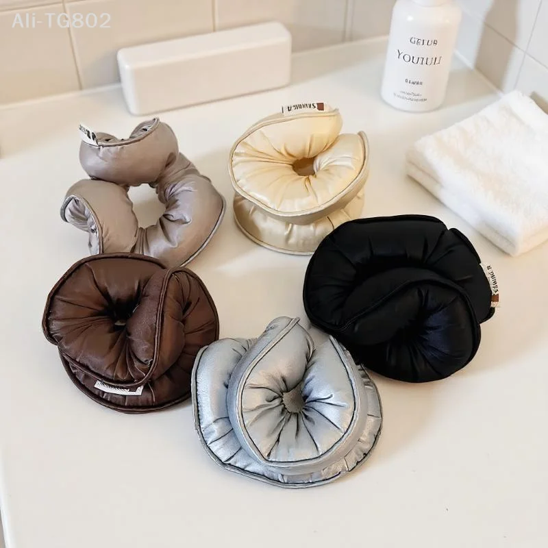 

Мягкая атласная резинка для волос для девочек, однотонная, с хлопковым наполнителем, большая, эластичная, для сна, для хвоста.