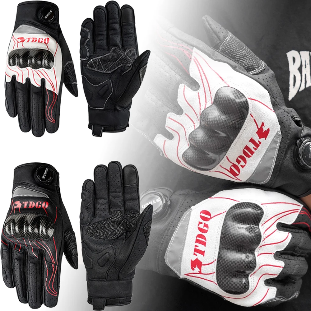 

Регулируемые перчатки для гонок на мотоциклах, летние перфорированные перчатки из искусственной кожи для мотокросса, мужские и женские защищенные перчатки для мотоциклистов