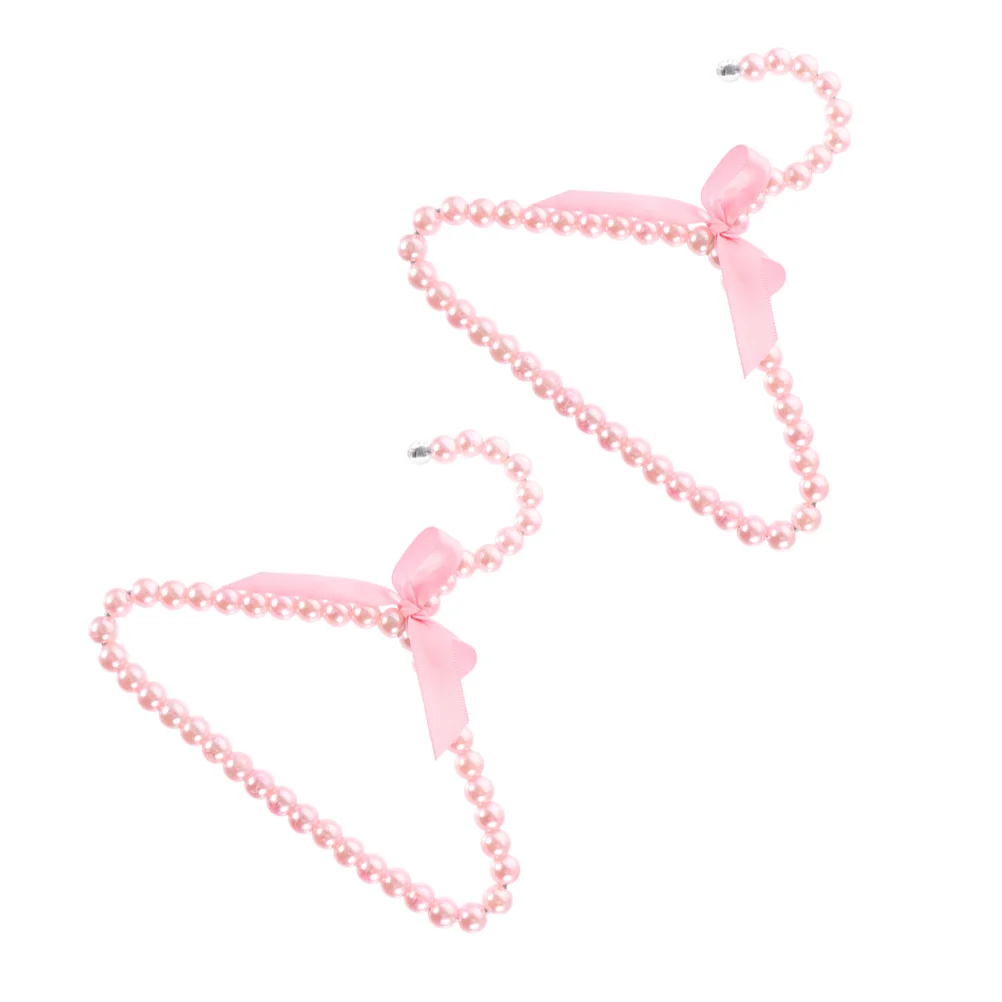 2 Pcs Pet Hanger Adorable Dog Clothes Cat Hanging Rack Clothing Room Ornament Mini Plastic Anti-skid Small Hangers Premium