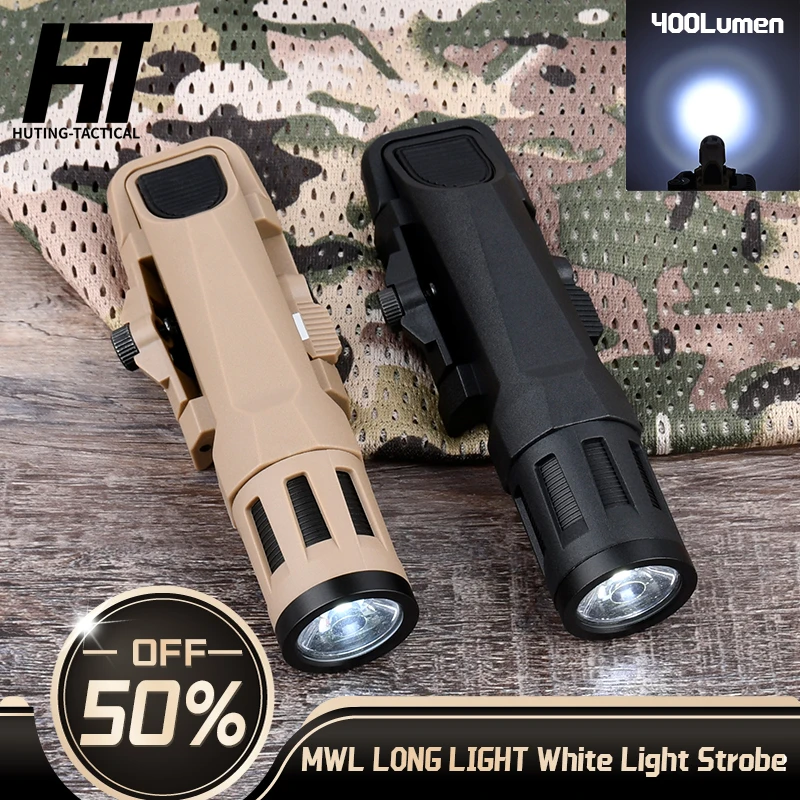 Tactics WML-G2 WML long Hunting Flashlight Nylon Scout light APL Weapon LED Strobe Consant Momentary Lamp Fit 20mm Rail Airsoft