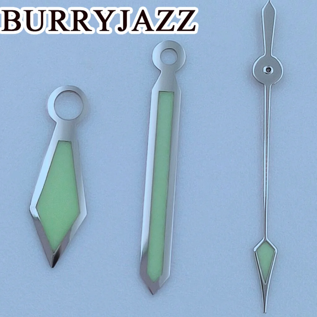 BURRYJAZZ NH35 NH36 NH38 7S26 7S36 4R35 4R36 Watch Hands Silver Orange Silver Yellow Hands Green Luminous