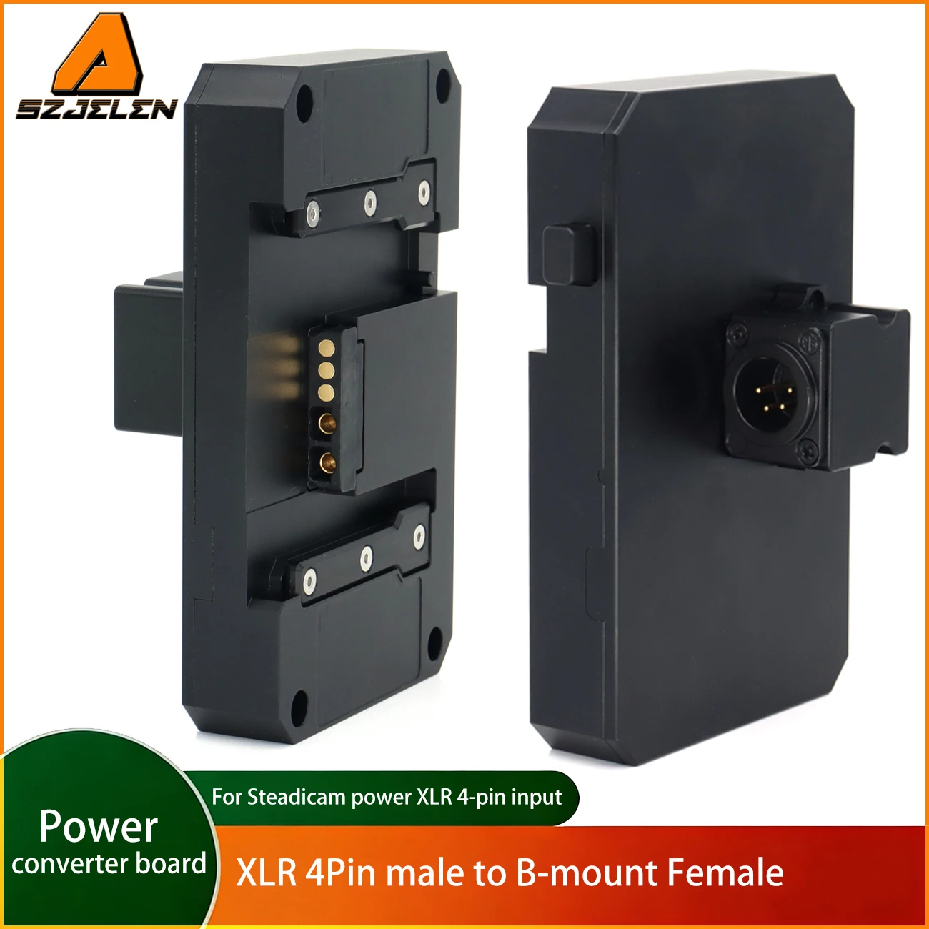 XLR 4Pin male to B-mount male for Steadicam Power converter board